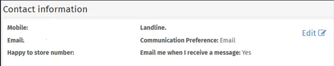 Changing communications preference